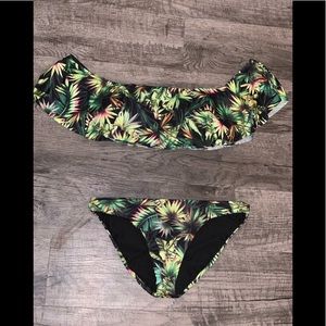 Lucky Brand Floral Off-the-Shoulder Bikini